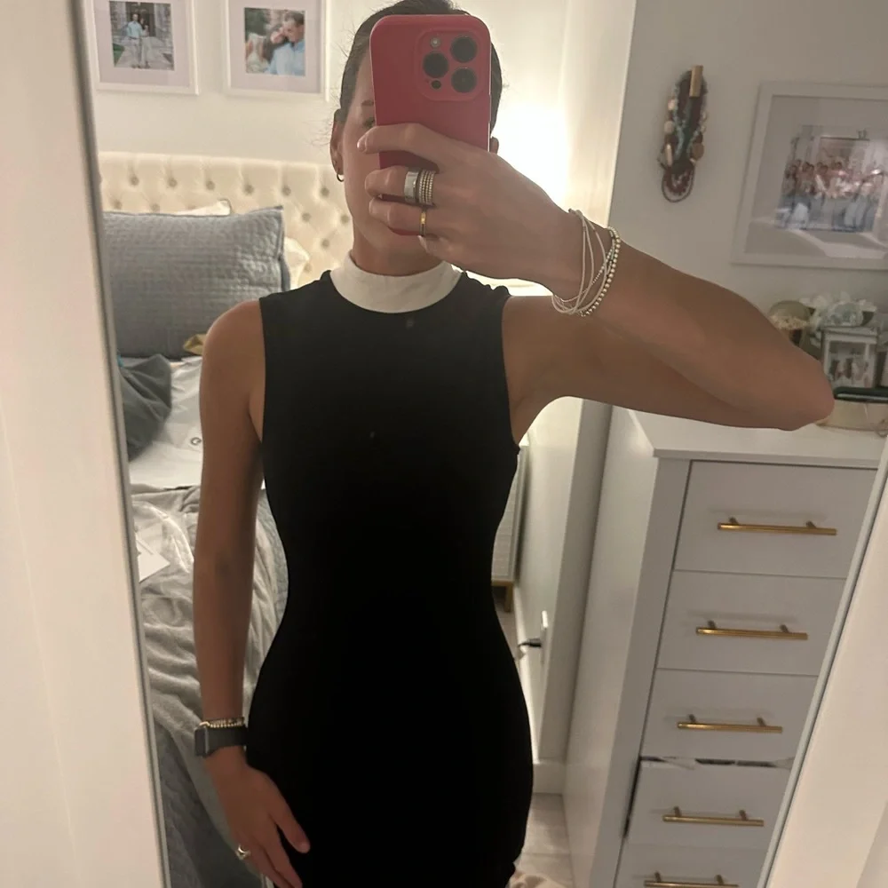 STAUD Black and White Sleeveless Maxi Dress - Picture 6 of 6
